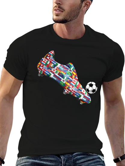 World Flags Soccer Boot T-Shirt