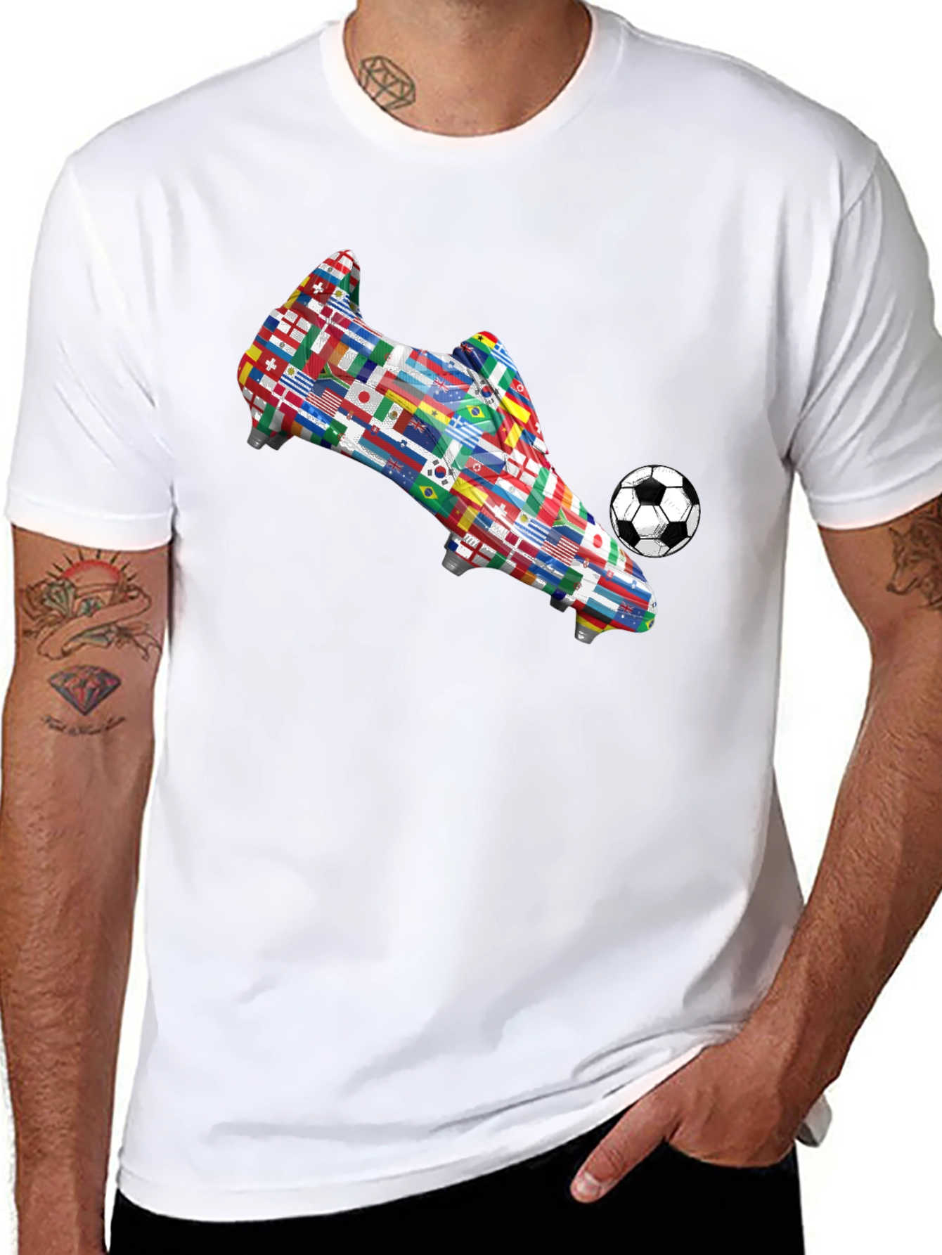 World Flags Soccer Boot T-Shirt