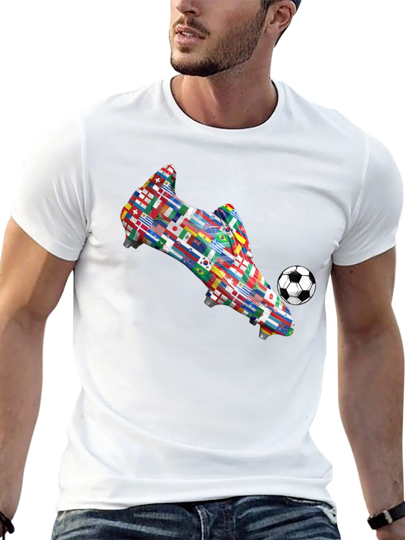 World Flags Soccer Boot T-Shirt