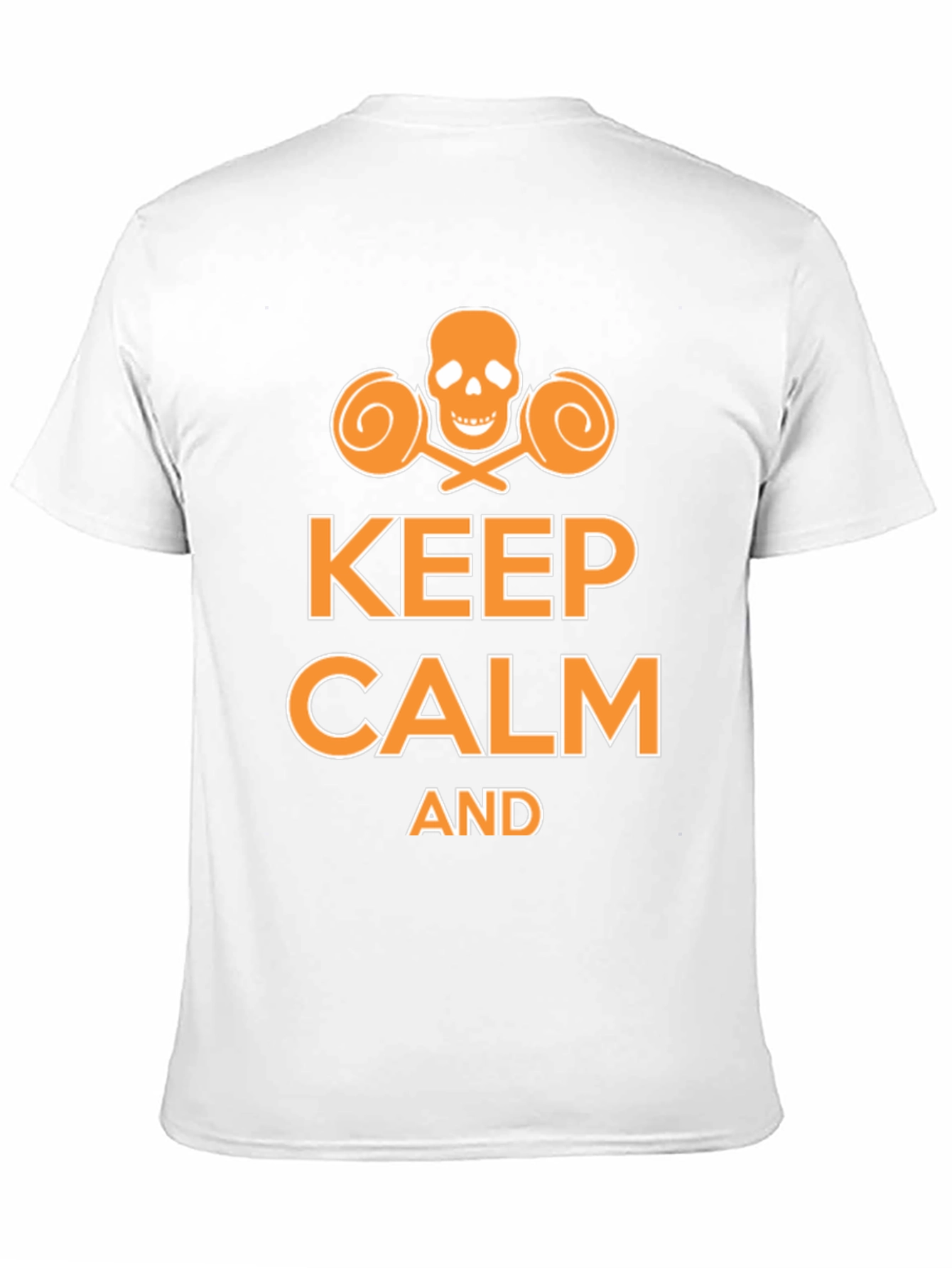 Keep Calm Funny Skull Lollipop Graphic T-Shirt