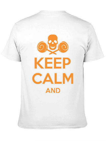 Keep Calm Funny Skull Lollipop Graphic T-Shirt