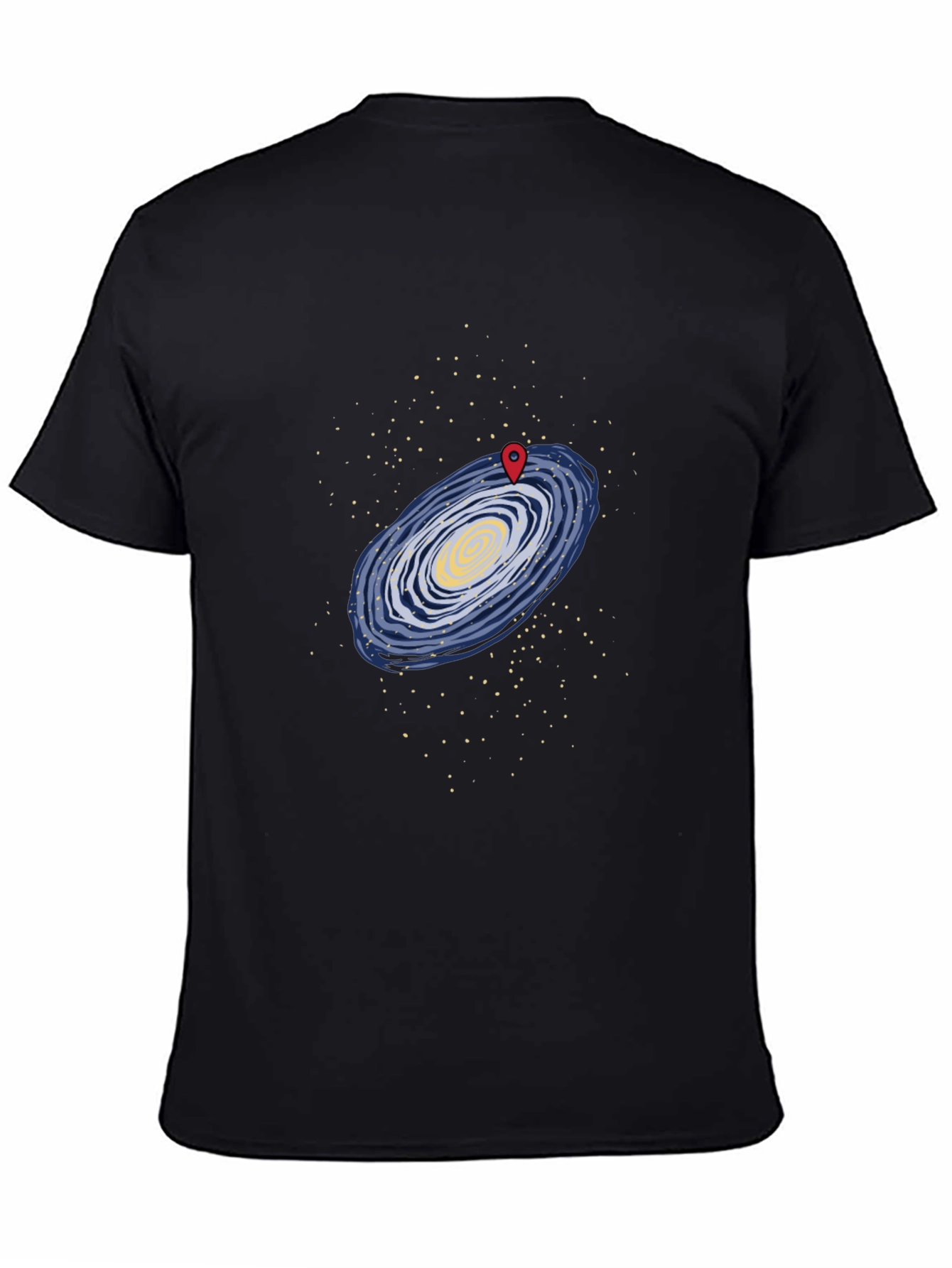 Galaxy Map T-Shirt - Black Graphic Tee