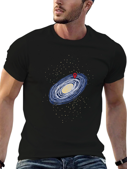 Galaxy Map T-Shirt - Black Graphic Tee