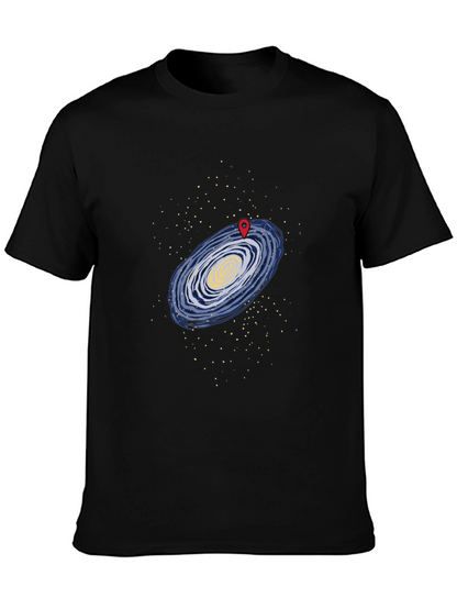 Galaxy Map T-Shirt - Black Graphic Tee