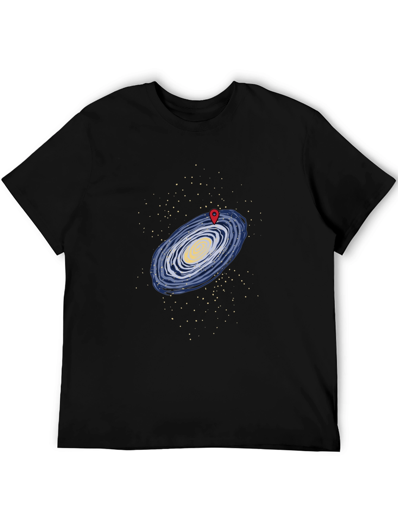 Galaxy Map T-Shirt - Black Graphic Tee