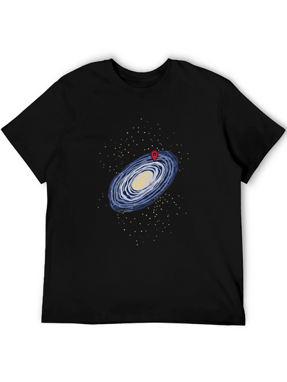 Galaxy Map T-Shirt - Black Graphic Tee