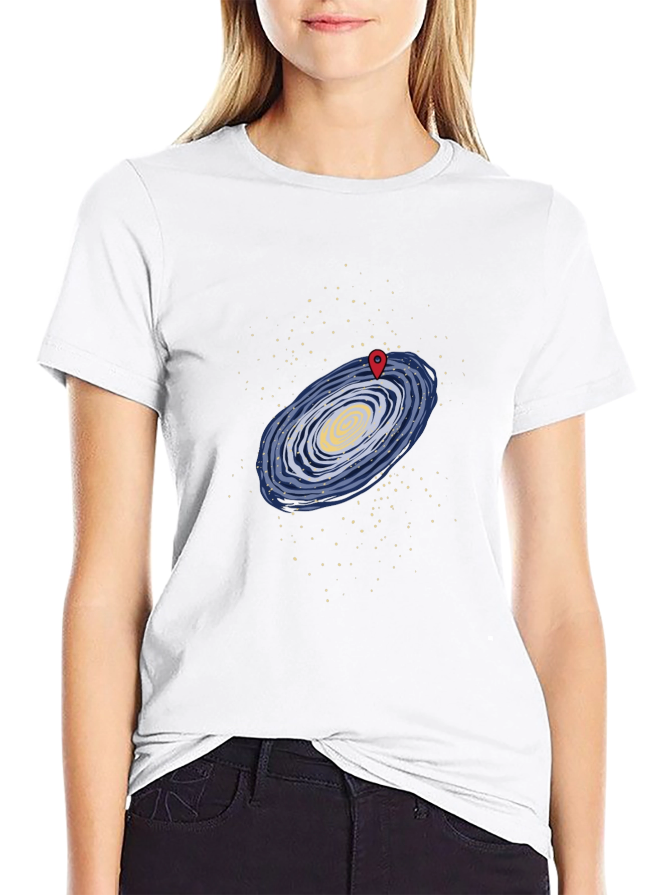 Galaxy Map T-Shirt - Black Graphic Tee