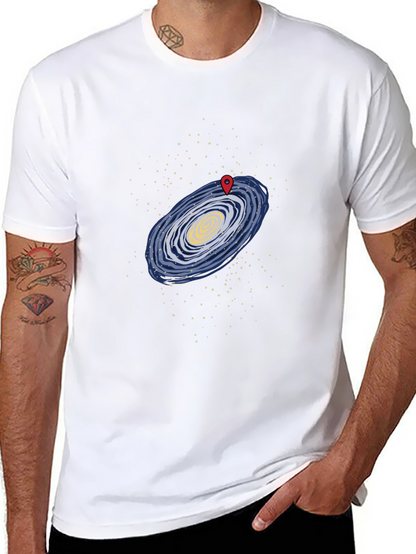 Galaxy Map T-Shirt - Black Graphic Tee