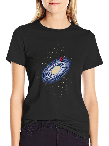 Galaxy Map T-Shirt - Black Graphic Tee