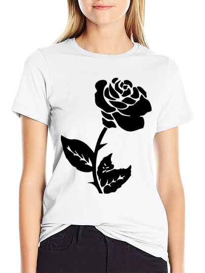 Rose Graphic Tee - Mens Black T-Shirt