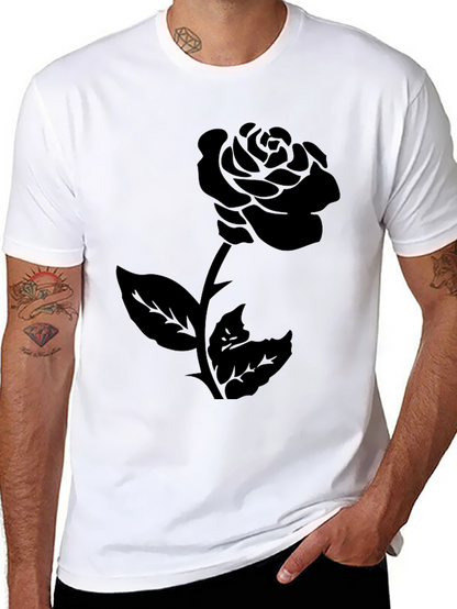 Rose Graphic Tee - Mens Black T-Shirt