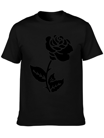 Rose Graphic Tee - Mens Black T-Shirt