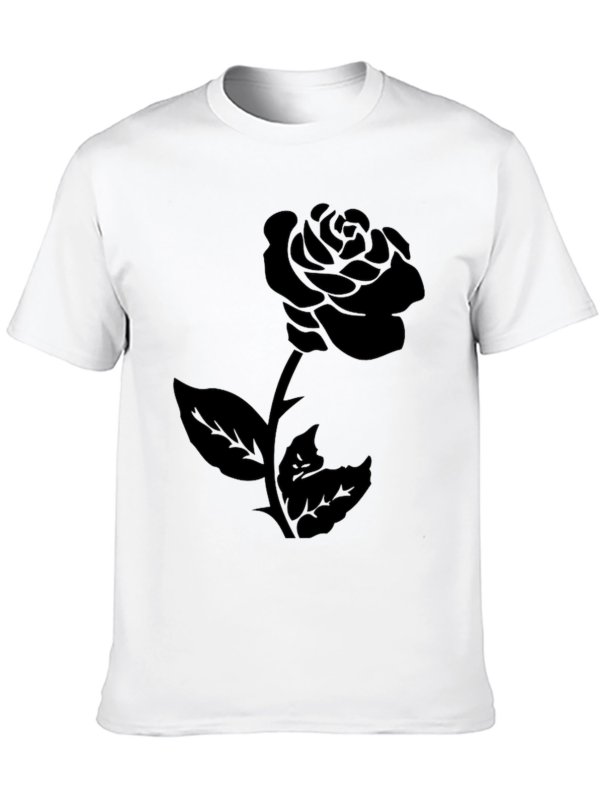 Rose Graphic Tee - Mens Black T-Shirt