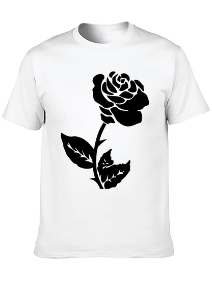 Rose Graphic Tee - Mens Black T-Shirt