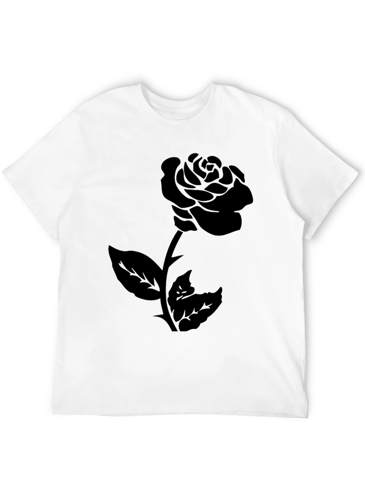 Rose Graphic Tee - Mens Black T-Shirt