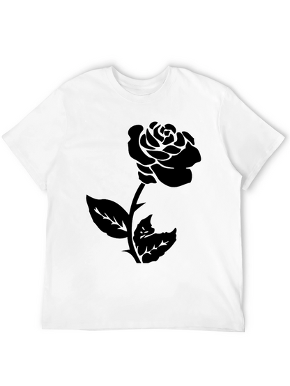 Rose Graphic Tee - Mens Black T-Shirt