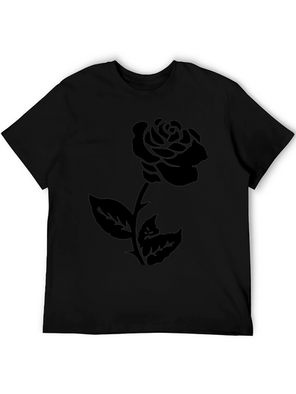 Rose Graphic Tee - Mens Black T-Shirt