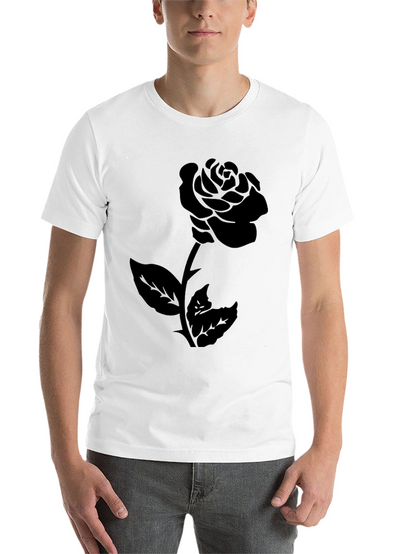 Rose Graphic Tee - Mens Black T-Shirt