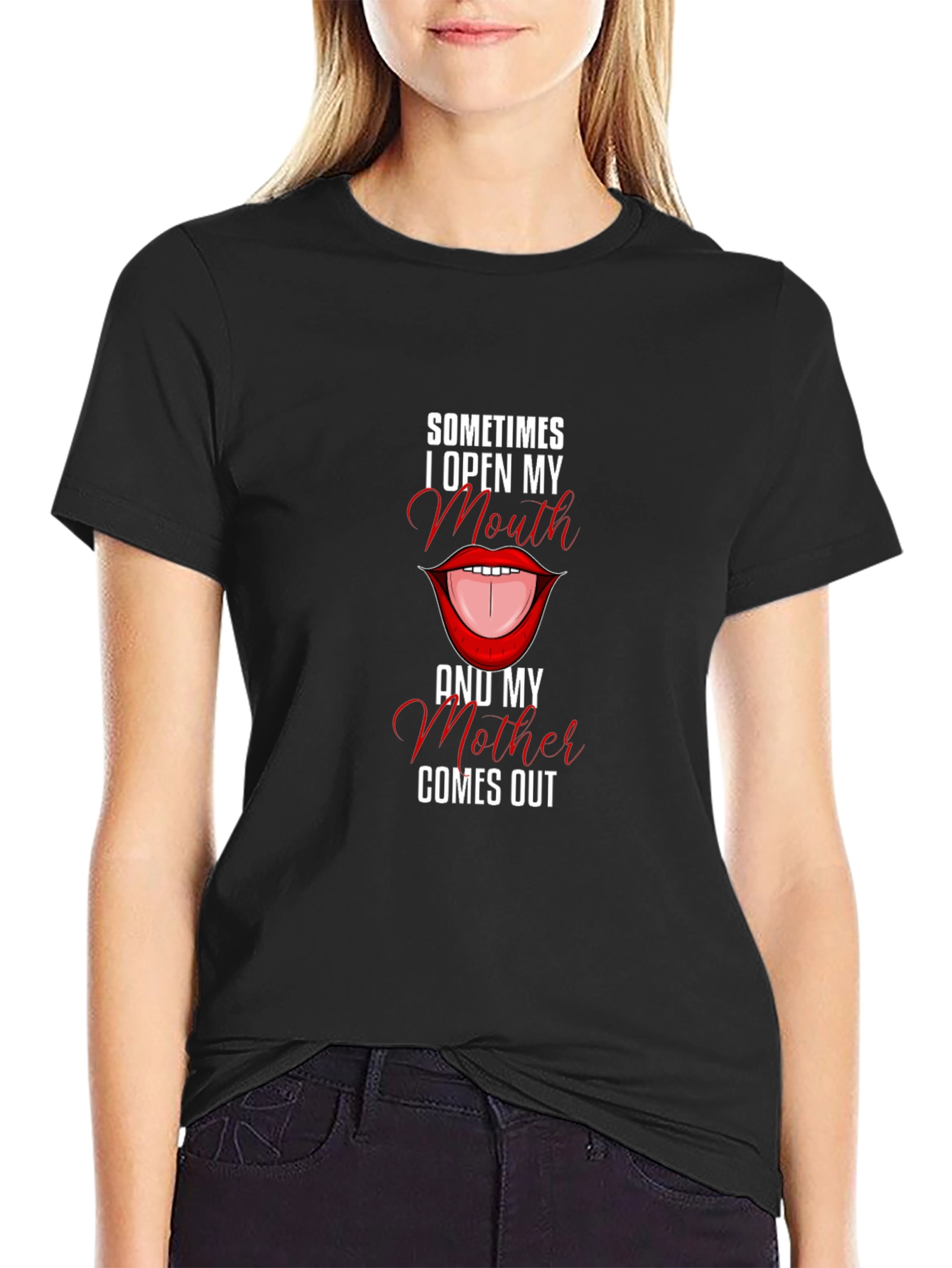 Funny Sometimes I Open My Mouth Graphic Tee
