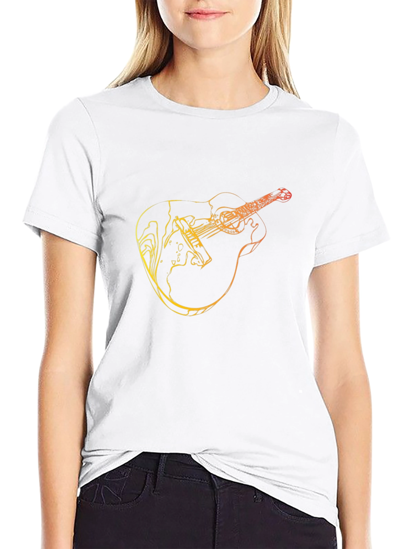 Guitar Graphic Tee - Black Mens T-Shirt