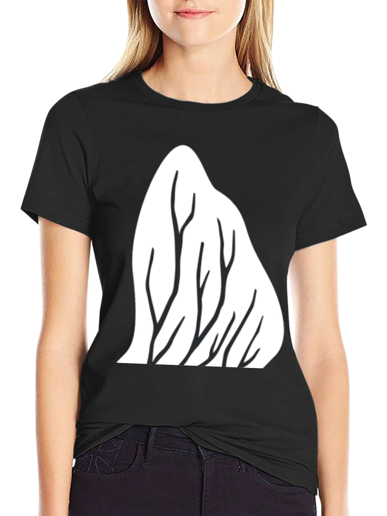 Mountain Trees Graphic Tee - Black