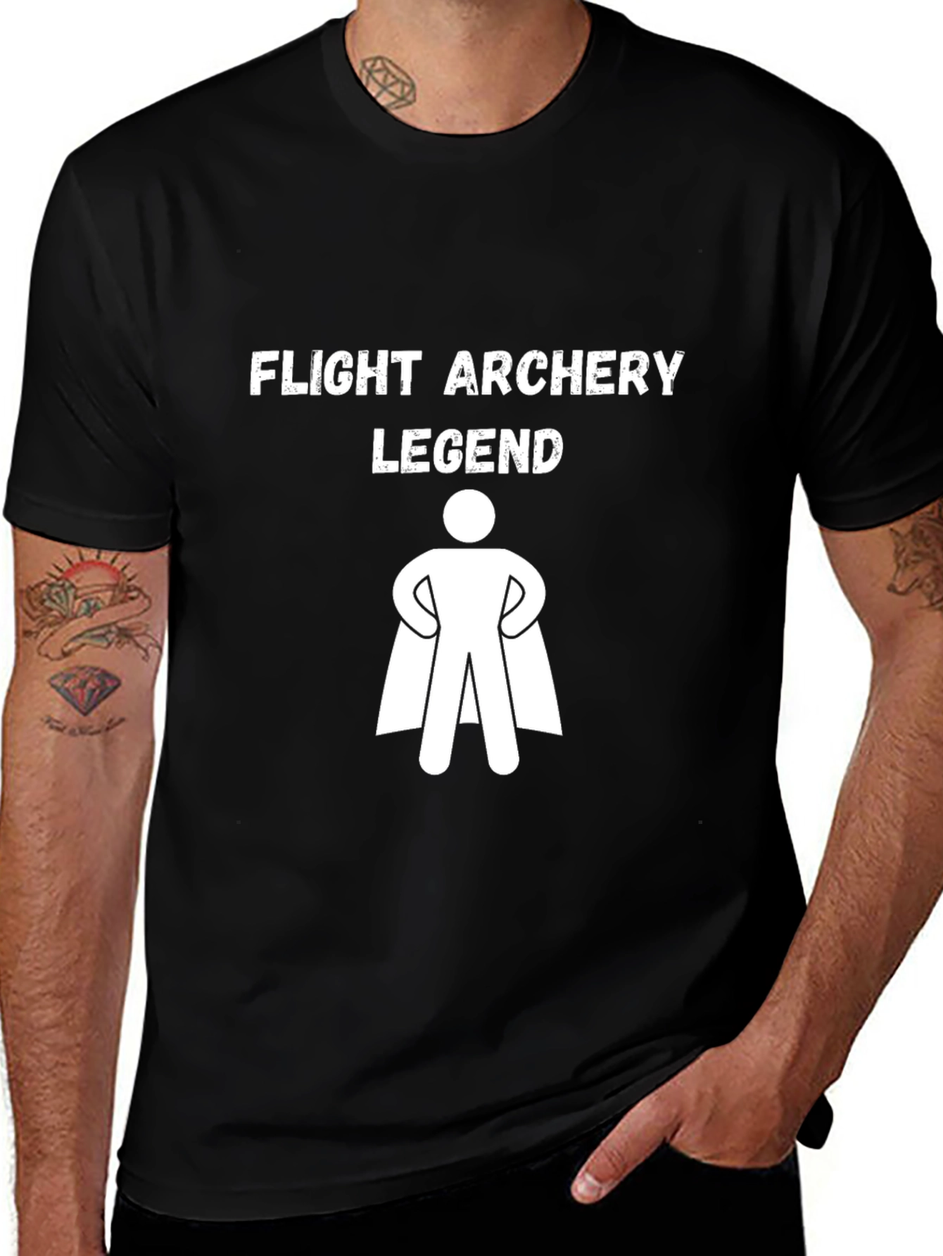 Flight Archery Legend T-Shirt: Black Cotton Tee