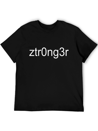 Ztrong3r Black Graphic Tee