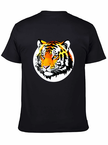Bold Tiger Graphic Tee - Premium Black Cotton