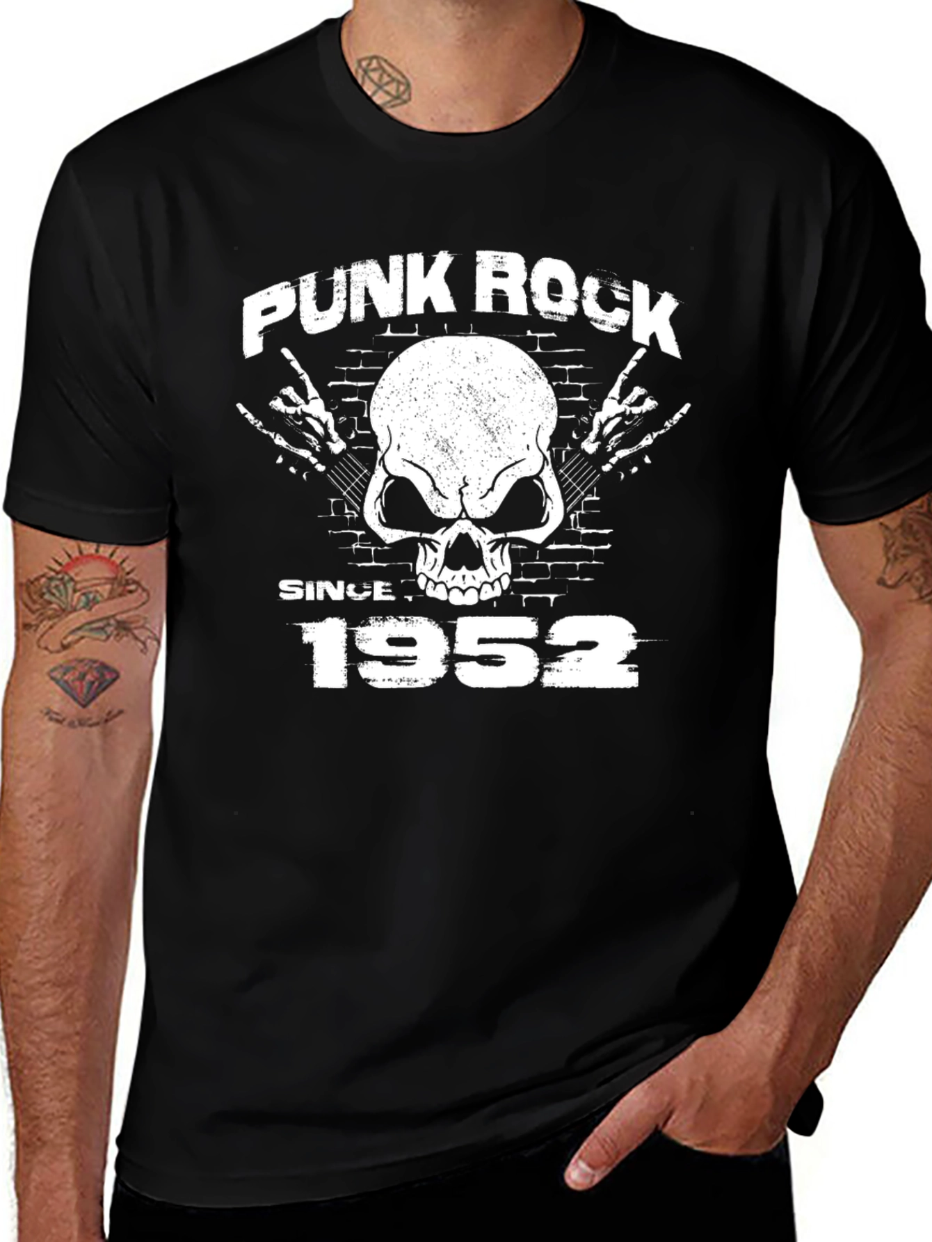 Punk Rock Since 1952 T-Shirt Skull Design