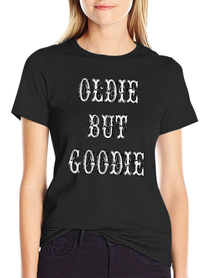 Oldie But Goodie Graphic Tee - Black Crew Neck