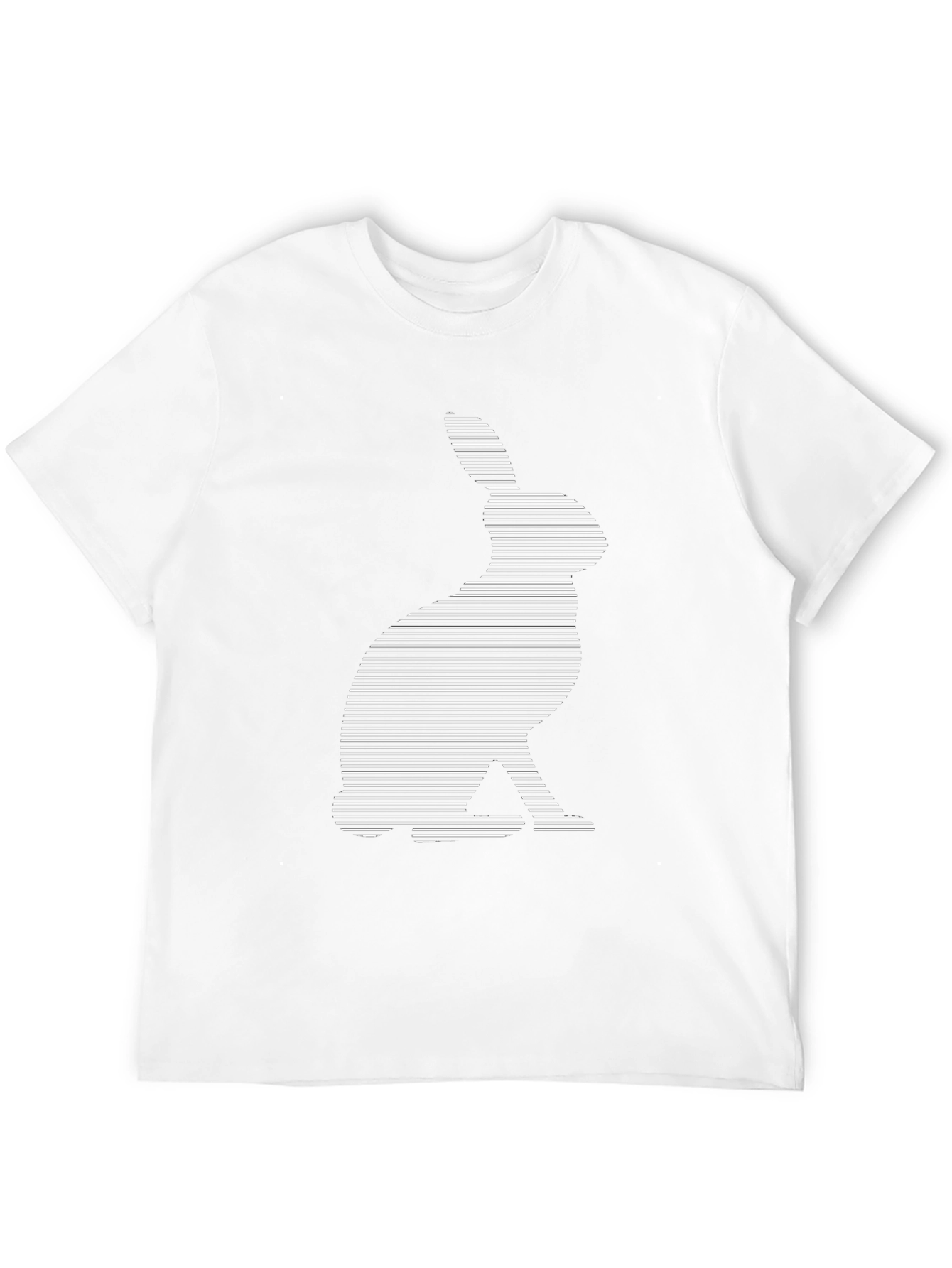 Rabbit Lines T-Shirt - Modern Graphic Tee