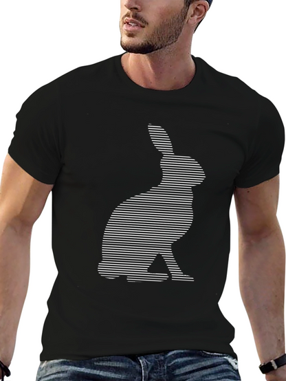 Rabbit Lines T-Shirt - Modern Graphic Tee