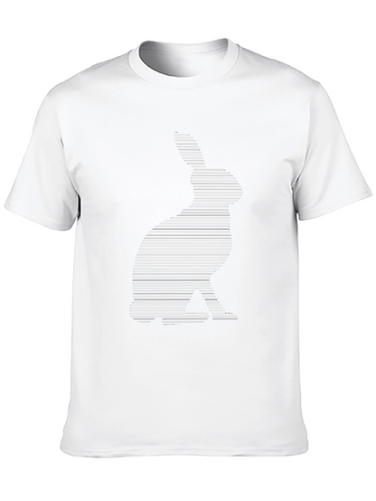 Rabbit Lines T-Shirt - Modern Graphic Tee