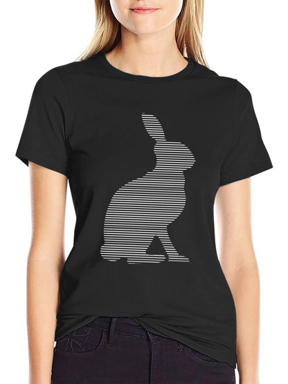 Rabbit Lines T-Shirt - Modern Graphic Tee