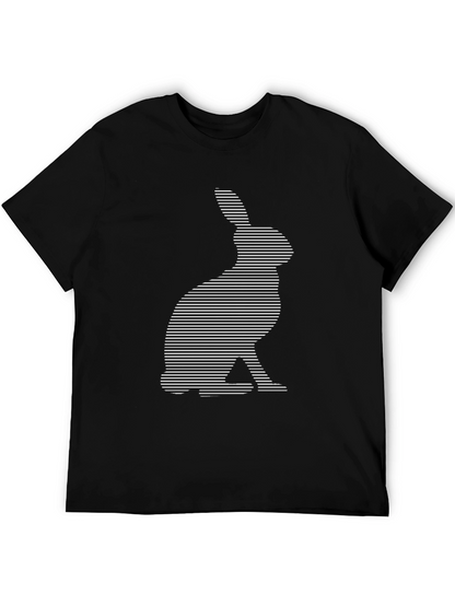 Rabbit Lines T-Shirt - Modern Graphic Tee