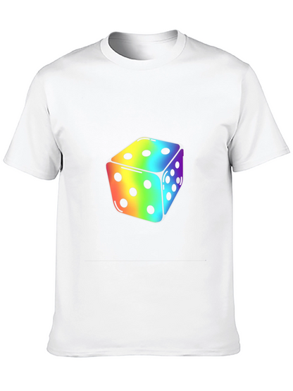 Rainbow Dice Graphic Tee - Stylish Casual Wear