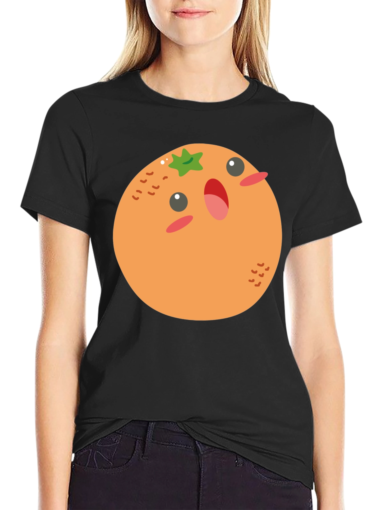 Cartoon Orange T-Shirt - Fun & Casual Wear