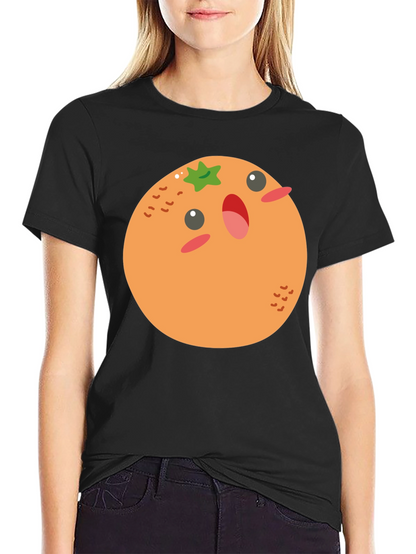 Cartoon Orange T-Shirt - Fun & Casual Wear