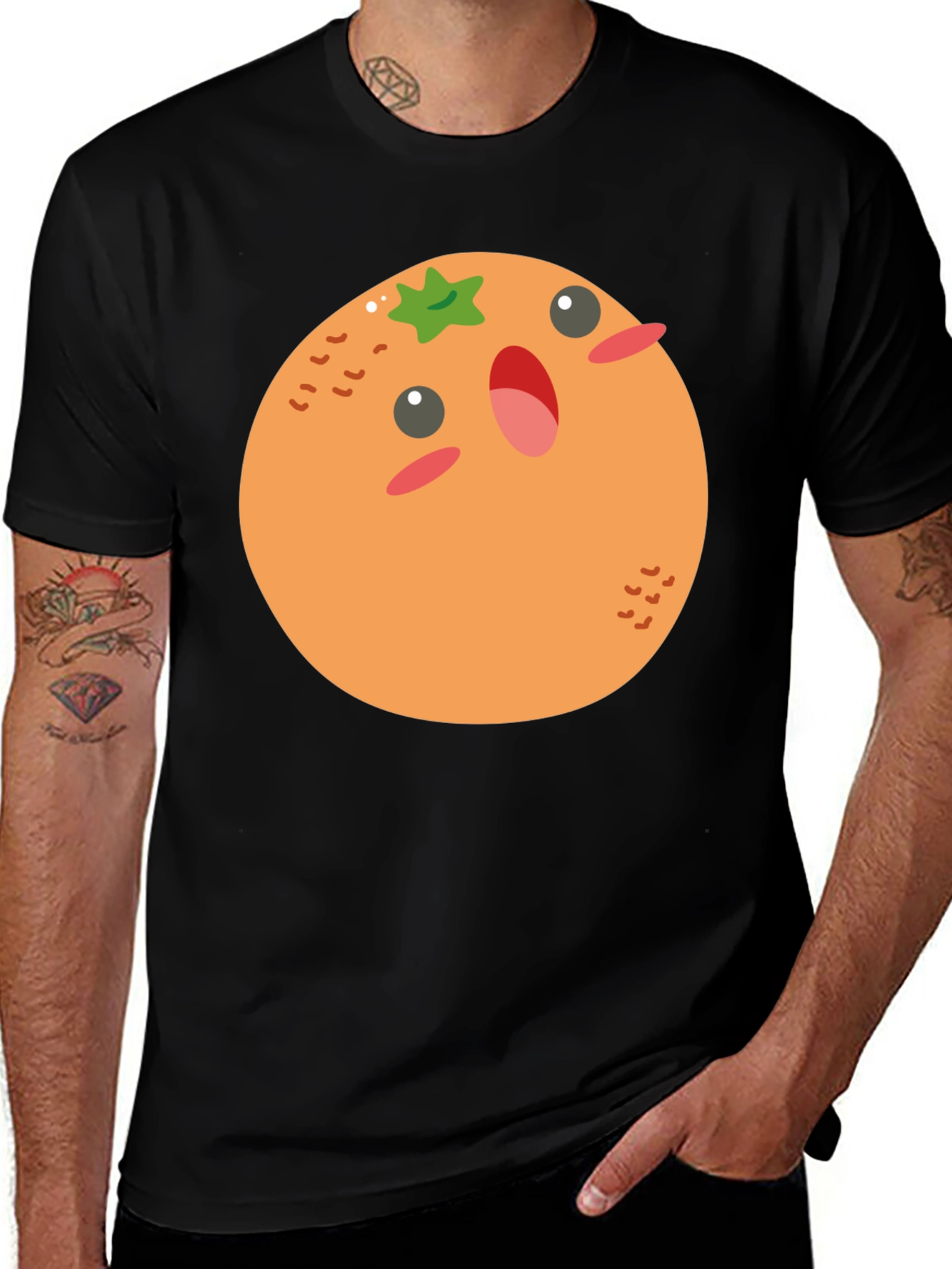 Cartoon Orange T-Shirt - Fun & Casual Wear