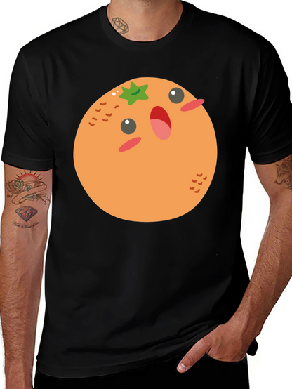 Cartoon Orange T-Shirt - Fun & Casual Wear