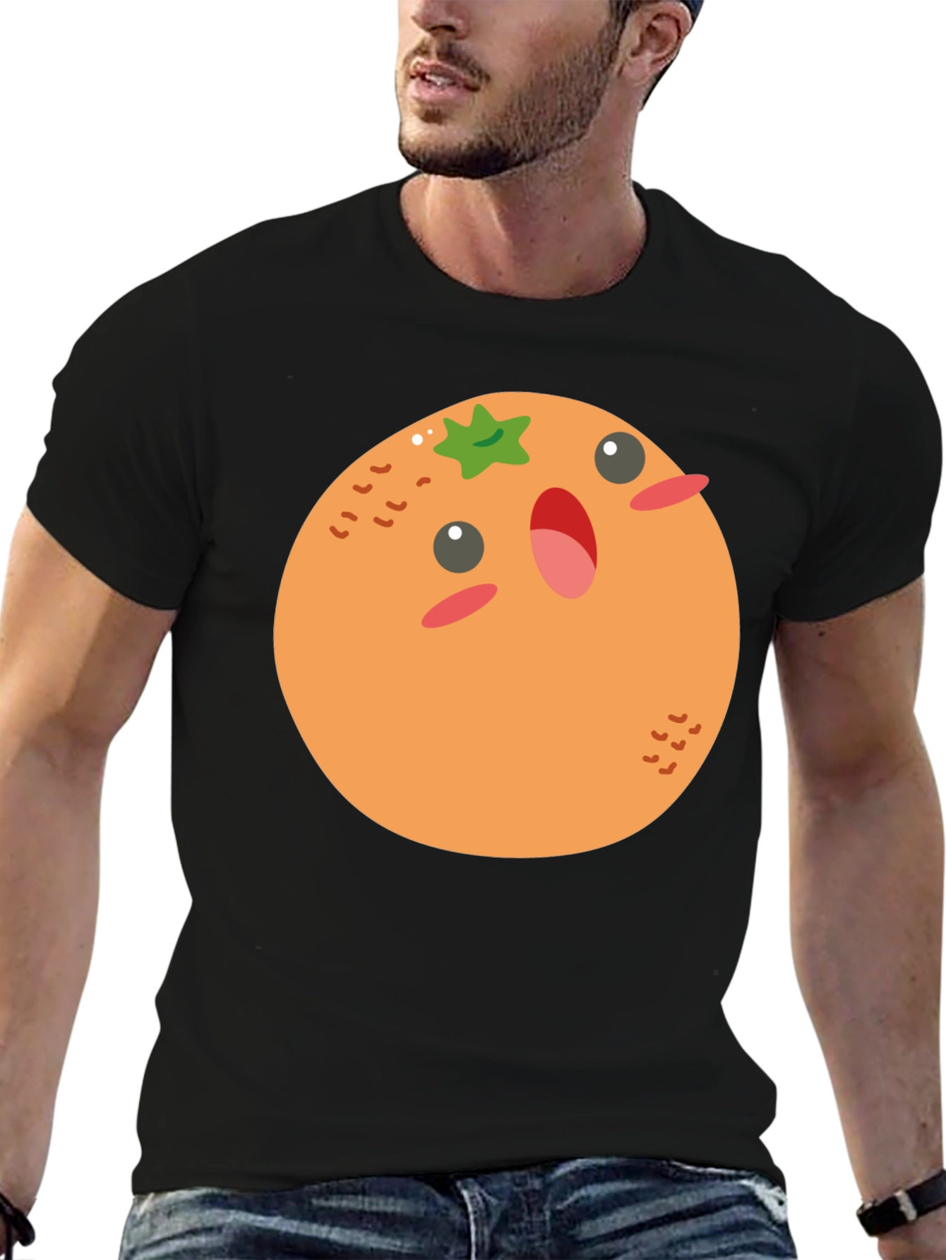 Cartoon Orange T-Shirt - Fun & Casual Wear