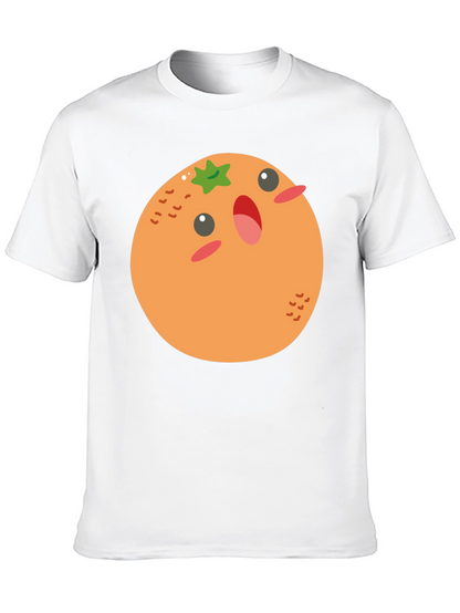Cartoon Orange T-Shirt - Fun & Casual Wear