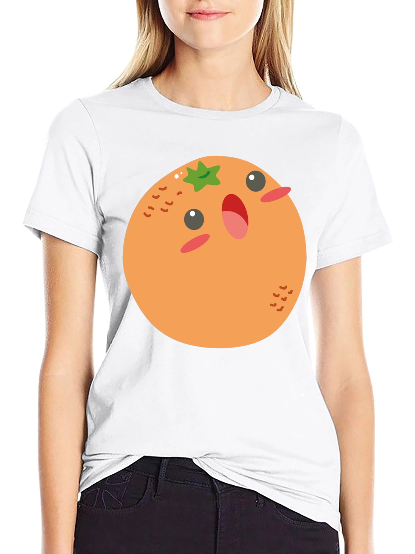 Cartoon Orange T-Shirt - Fun & Casual Wear