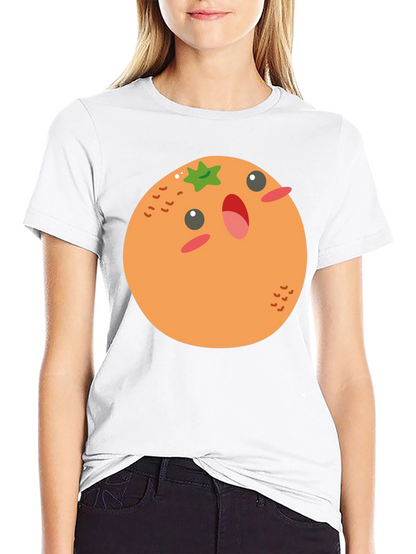 Cartoon Orange T-Shirt - Fun & Casual Wear