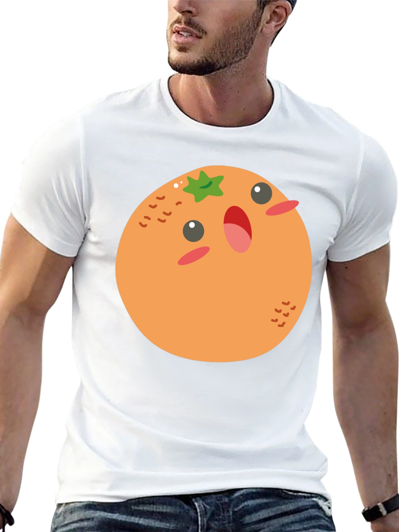 Cartoon Orange T-Shirt - Fun & Casual Wear