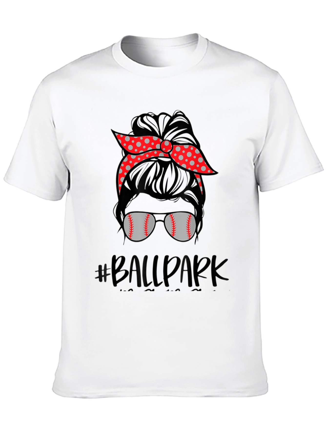 Baseball Mom Messy Bun T-Shirt