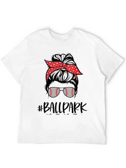 Baseball Mom Messy Bun T-Shirt