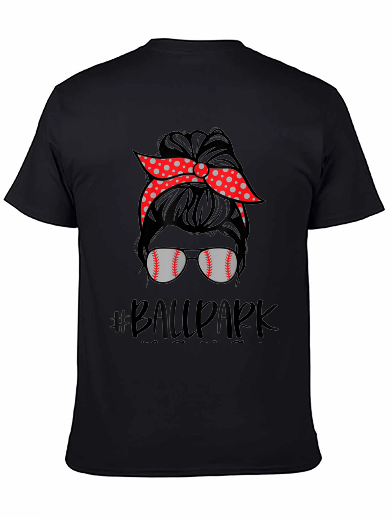 Baseball Mom Messy Bun T-Shirt