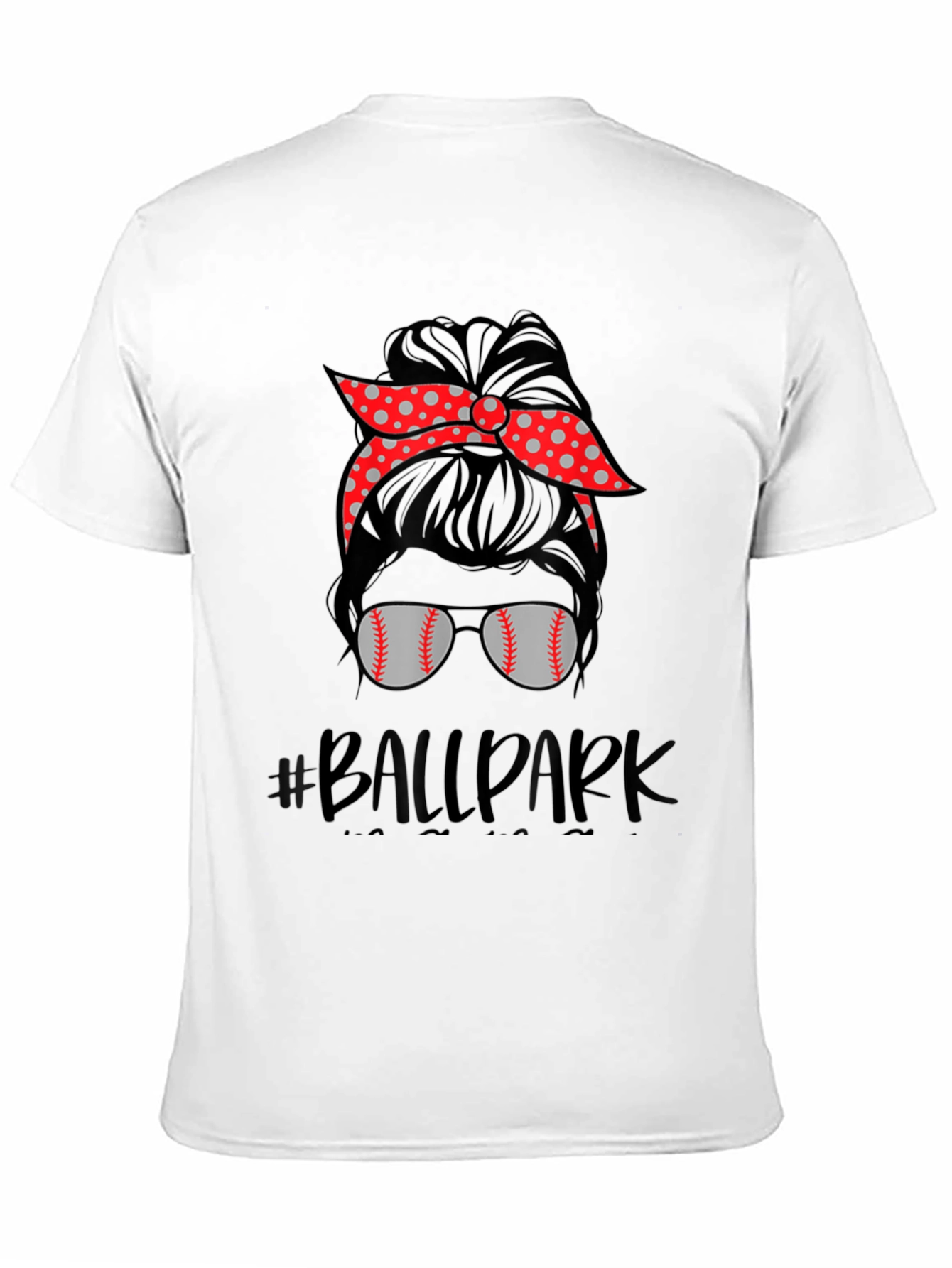 Baseball Mom Messy Bun T-Shirt