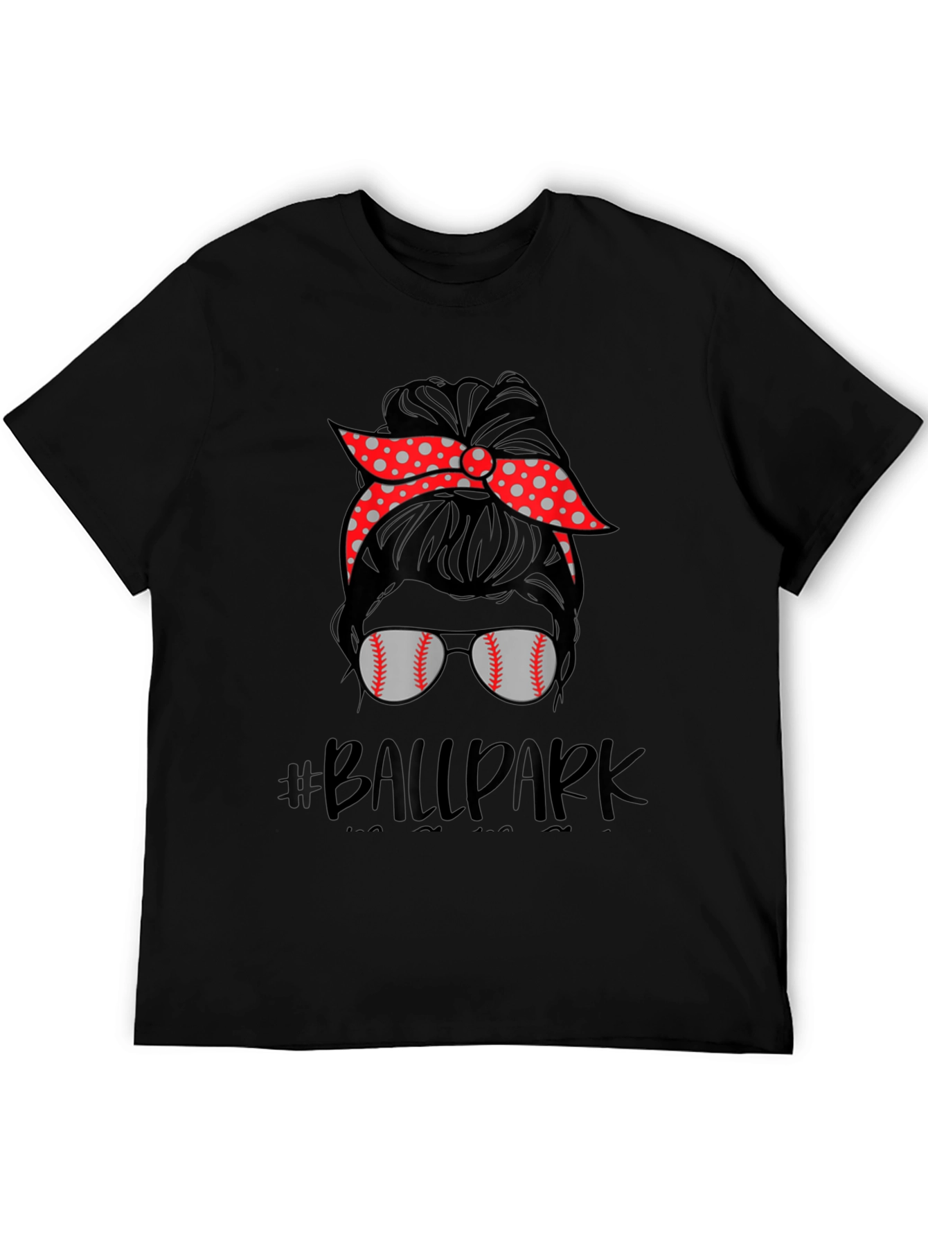 Baseball Mom Messy Bun T-Shirt